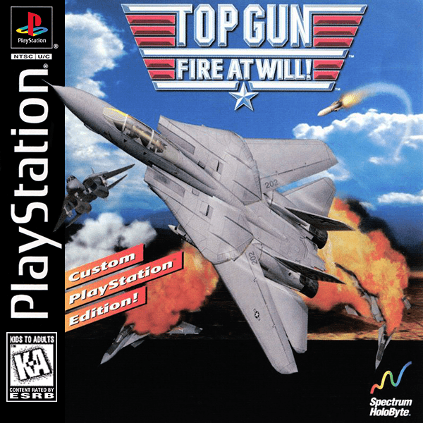 Top Gun Fire at Will box art for Playstation